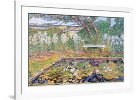 A Garden on Long Island-Childe Hassam-Framed Premium Giclee Print