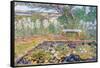 A Garden On Long Island-Childe Hassam-Framed Stretched Canvas