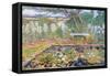 A Garden On Long Island-Childe Hassam-Framed Stretched Canvas