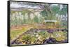A Garden On Long Island-Childe Hassam-Framed Stretched Canvas