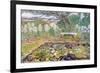 A Garden On Long Island-Childe Hassam-Framed Art Print