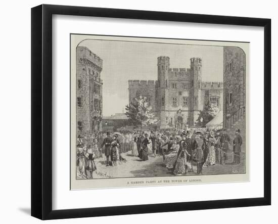 A Garden Party at the Tower of London-Melton Prior-Framed Premium Giclee Print