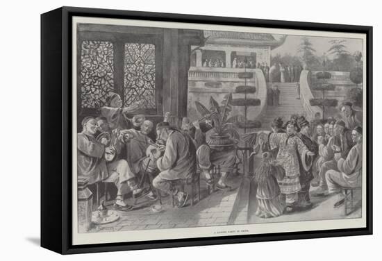 A Garden Party in China-Paul Frenzeny-Framed Stretched Canvas