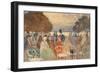 A Garden Party (W/C & Gouache on Paper)-Peter Alexandrovich Nilus-Framed Giclee Print