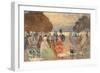 A Garden Party (W/C & Gouache on Paper)-Peter Alexandrovich Nilus-Framed Giclee Print