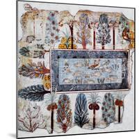 A Garden Pool; Fragment of a Wall Painting from the Tomb of Nebamun-null-Mounted Giclee Print