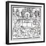 A Garden Scene, from 'Hypnerotomachia Poliphili' Attributed to Francesco Colonna (C.1432-1527)-Italian-Framed Giclee Print