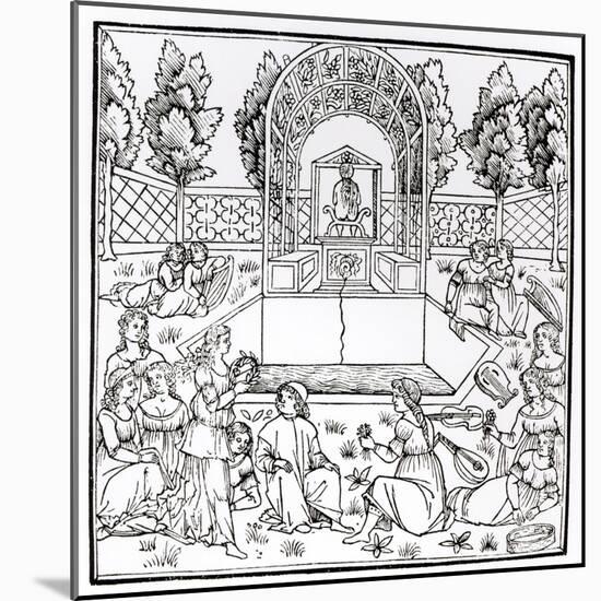 A Garden Scene, from 'Hypnerotomachia Poliphili' Attributed to Francesco Colonna (C.1432-1527)-Italian-Mounted Giclee Print