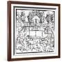 A Garden Scene, from 'Hypnerotomachia Poliphili' Attributed to Francesco Colonna (C.1432-1527)-Italian-Framed Giclee Print