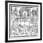 A Garden Scene, from 'Hypnerotomachia Poliphili' Attributed to Francesco Colonna (C.1432-1527)-Italian-Framed Giclee Print