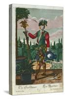 A Gardener, Allegorical Representation, C.1735-Martin Engelbrecht-Stretched Canvas