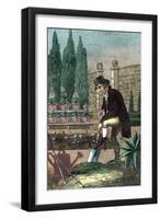 A Gardener Digging with a Spade, 1821-null-Framed Giclee Print