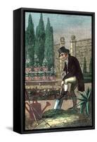 A Gardener Digging with a Spade, 1821-null-Framed Stretched Canvas