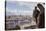 A Gargoyle Stares Out from Notre Dame De Paris Cathedral, Paris, France, Europe-Julian Elliott-Stretched Canvas