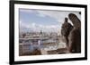 A Gargoyle Stares Out from Notre Dame De Paris Cathedral, Paris, France, Europe-Julian Elliott-Framed Photographic Print