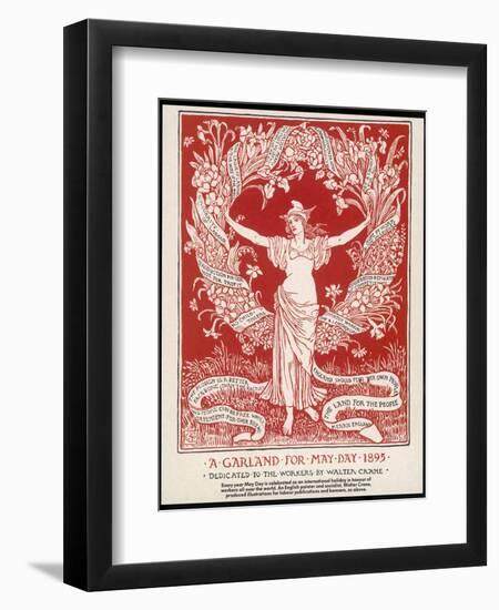 A Garland for May Day, 1895-Walter Crane-Framed Photographic Print