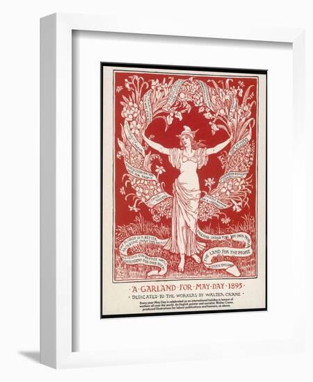 A Garland for May Day, 1895-Walter Crane-Framed Photographic Print