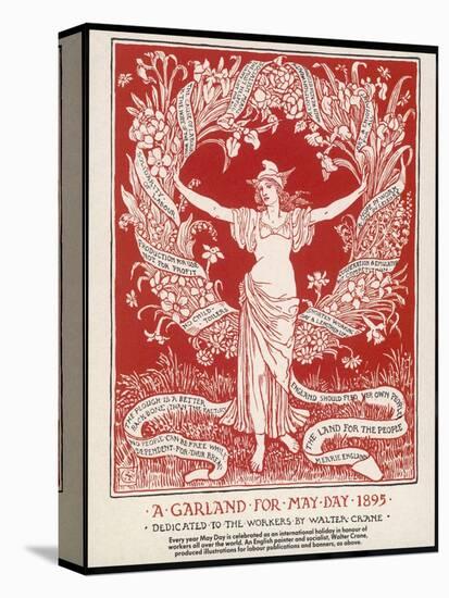 A Garland for May Day, 1895-Walter Crane-Stretched Canvas