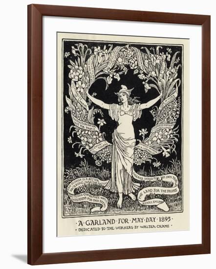 A Garland for May Day, 1895-Walter Crane-Framed Giclee Print