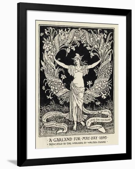 A Garland for May Day, 1895-Walter Crane-Framed Giclee Print