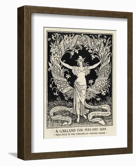 A Garland for May Day, 1895-Walter Crane-Framed Giclee Print