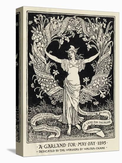 A Garland for May Day, 1895-Walter Crane-Stretched Canvas