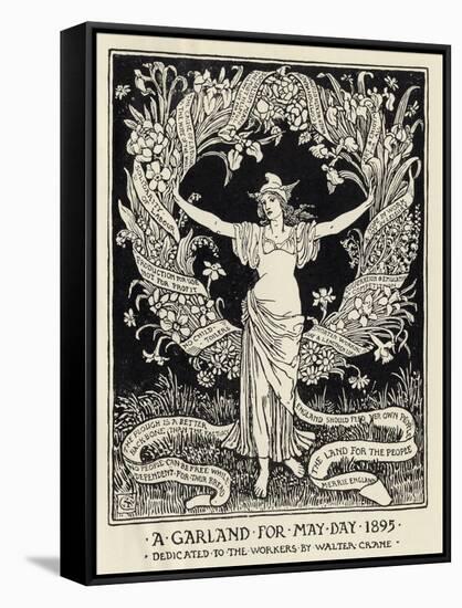 A Garland for May Day, 1895-Walter Crane-Framed Stretched Canvas