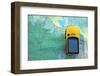 A Garmin Gps Gets Matched Up with a Map Outside of Bishop, California-Brett Holman-Framed Photographic Print