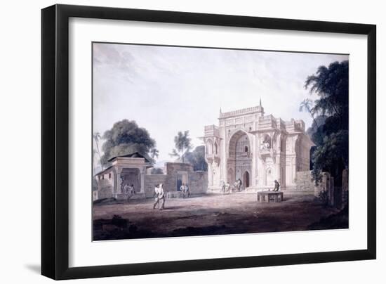 A Gate Leading to a Mosque, Chunargarh, Uttar Pradesh, C. 1789-90 (Pencil and W/C)-Thomas & William Daniell-Framed Giclee Print