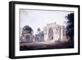 A Gate Leading to a Mosque, Chunargarh, Uttar Pradesh, C. 1789-90 (Pencil and W/C)-Thomas & William Daniell-Framed Giclee Print