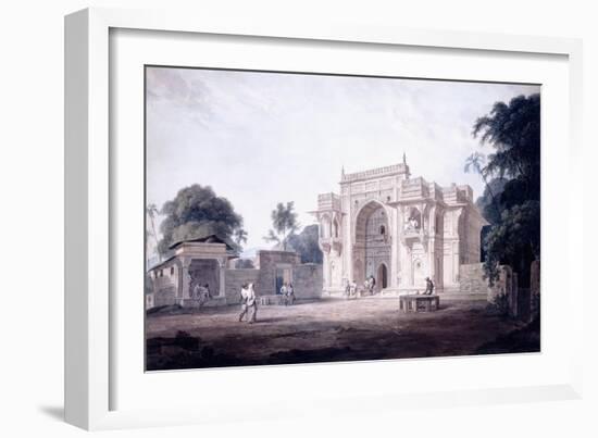 A Gate Leading to a Mosque, Chunargarh, Uttar Pradesh, C. 1789-90 (Pencil and W/C)-Thomas & William Daniell-Framed Giclee Print