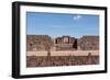 A Gate with a Sculpted Figure and the Temple of Kalasasaya-Alex Saberi-Framed Photographic Print