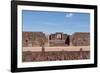 A Gate with a Sculpted Figure and the Temple of Kalasasaya-Alex Saberi-Framed Photographic Print