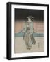 A Geisha on an Evening Stroll in Fukagawa-Utagawa Toyokuni-Framed Giclee Print