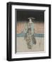 A Geisha on an Evening Stroll in Fukagawa-Utagawa Toyokuni-Framed Giclee Print