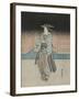 A Geisha on an Evening Stroll in Fukagawa-Utagawa Toyokuni-Framed Giclee Print