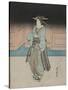 A Geisha on an Evening Stroll in Fukagawa-Utagawa Toyokuni-Stretched Canvas