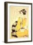 A Geisha Reading a Book, 19th Century-Kikukawa Eizan-Framed Giclee Print