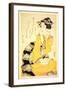 A Geisha Reading a Book, 19th Century-Kikukawa Eizan-Framed Giclee Print