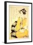 A Geisha Reading a Book, 19th Century-Kikukawa Eizan-Framed Giclee Print