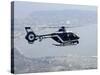 A Gendarme Helicopter is Seen Above the Bay of Cannes-Michel Spingler-Stretched Canvas