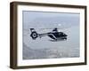 A Gendarme Helicopter is Seen Above the Bay of Cannes-Michel Spingler-Framed Premium Photographic Print