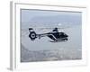 A Gendarme Helicopter is Seen Above the Bay of Cannes-Michel Spingler-Framed Photographic Print