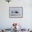 A Gendarme Helicopter is Seen Above the Bay of Cannes-Michel Spingler-Framed Photographic Print displayed on a wall