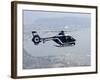 A Gendarme Helicopter is Seen Above the Bay of Cannes-Michel Spingler-Framed Photographic Print