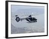 A Gendarme Helicopter is Seen Above the Bay of Cannes-Michel Spingler-Framed Photographic Print