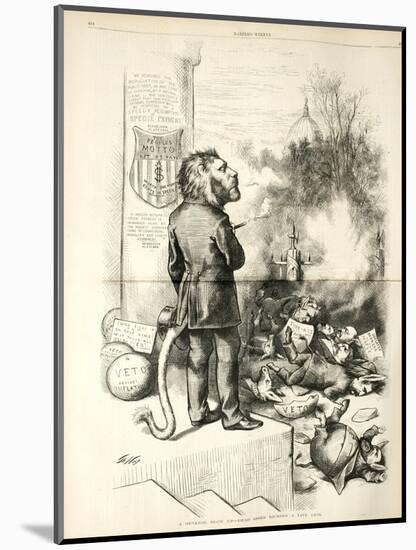 A General Blow Up - Dead Asses Kicking a Live Lion, 1874-Thomas Nast-Mounted Giclee Print