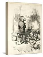 A General Blow Up - Dead Asses Kicking a Live Lion, 1874-Thomas Nast-Stretched Canvas