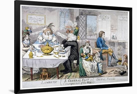 A General Fast in Consequence of the War!!, 1794-Isaac Cruikshank-Framed Giclee Print