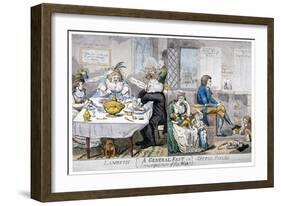 A General Fast in Consequence of the War!!, 1794-Isaac Cruikshank-Framed Giclee Print